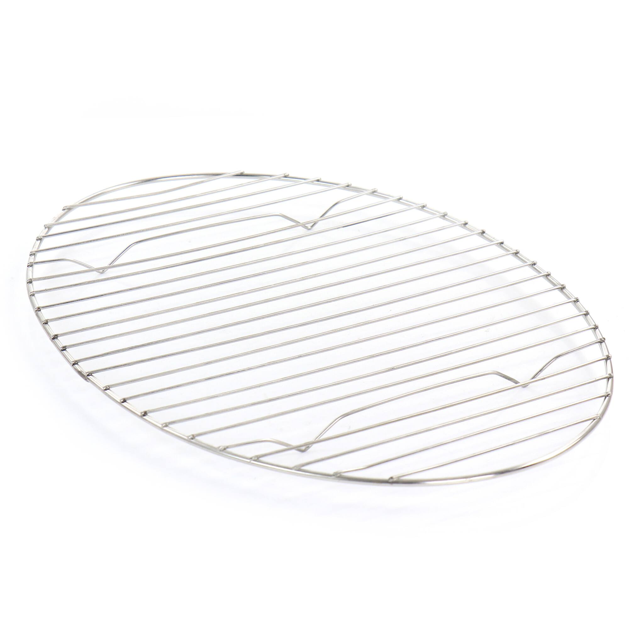 Gibson Home® Radiance 15.5'' Stainless Steel Oval Roaster with Lid and Roasting Rack
